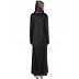 Beautiful Black A line Abaya with red stipes.